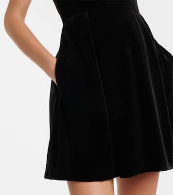 Crystal-embellished velvet minidress | Self-Portrait