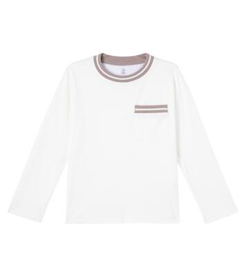 Camiseta acanalada de algodón | Brunello Cucinelli Kids