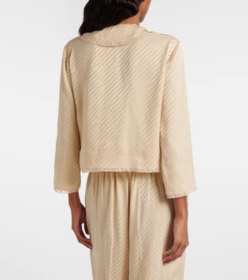 Interlocking G silk jacquard top | Gucci