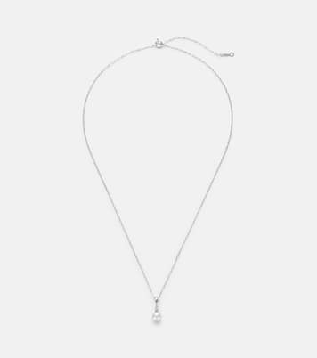 Collana in oro bianco 18kt con perla e diamante | Mikimoto