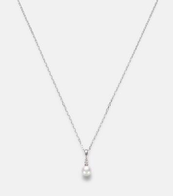 Collana in oro bianco 18kt con perla e diamante | Mikimoto