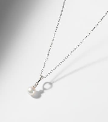 Collana in oro bianco 18kt con perla e diamante | Mikimoto