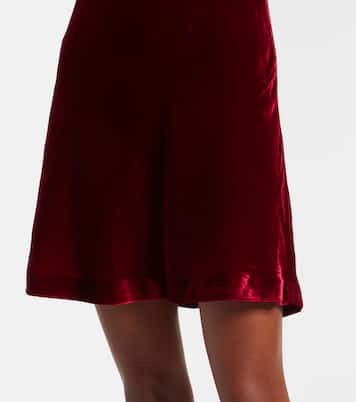 Vestido corto Macie de terciopelo con encaje | Rixo