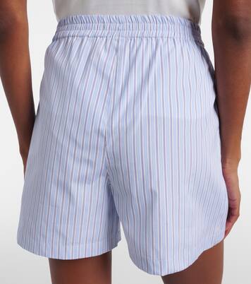 Shorts de popelín de algodón a rayas | The Attico