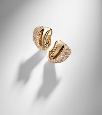 Ohrringe Divino aus 18kt Gelbgold (750/1000) mit Diamanaten | Engelbert