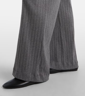 Pointelle cotton wide-leg pants | Leset