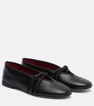 Rosa Knot leather ballet flats | Bottega Veneta