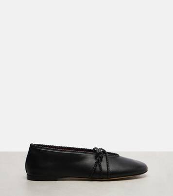 Rosa Knot leather ballet flats | Bottega Veneta