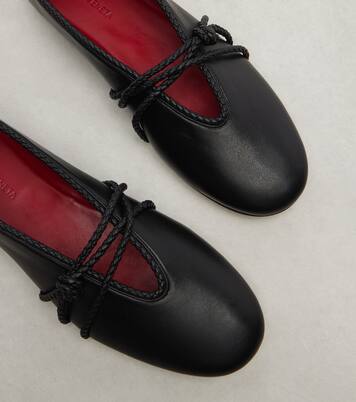 Rosa Knot leather ballet flats | Bottega Veneta