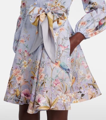 Rebellion printed linen minidress | Zimmermann