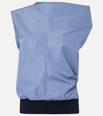 Top in misto cotone a righe | Sacai