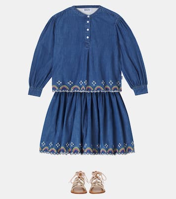 Chemise brodée en jean | Molo