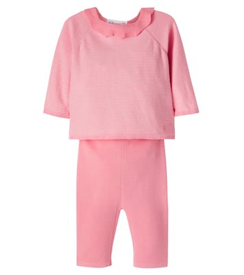 Baby Anisa cotton shirt and pants set | Bonpoint