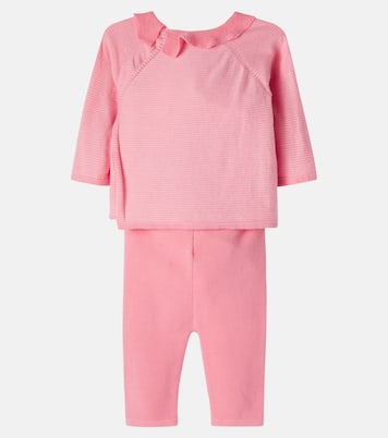 Baby Anisa cotton shirt and pants set | Bonpoint