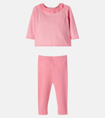 Baby Anisa cotton shirt and pants set | Bonpoint