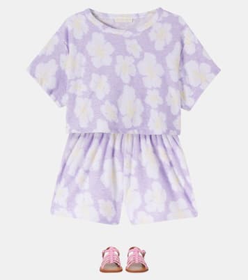 Clemoune floral cotton-blend terry shorts | Louise Misha