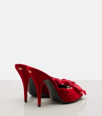 Marie A bow-detail velvet mules | Valentino Garavani