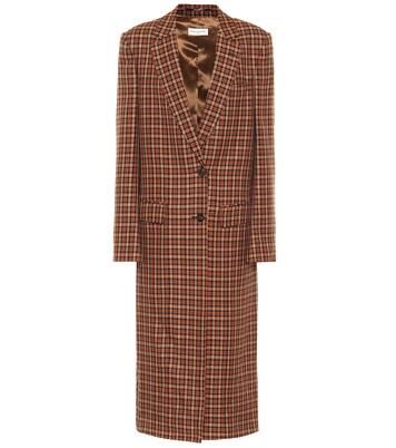 Checked wool-blend coat | Dries Van Noten