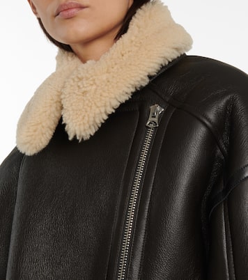 Giacca biker in shearling e pelle | Acne Studios