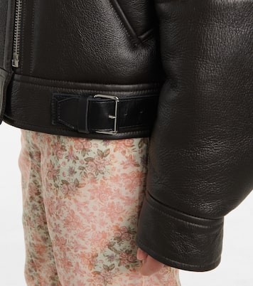 Giacca biker in shearling e pelle | Acne Studios