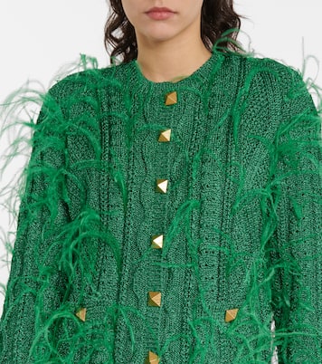 Giacca in lamé con piume | Valentino
