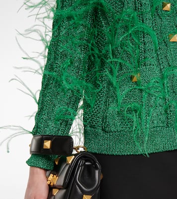 Giacca in lamé con piume | Valentino