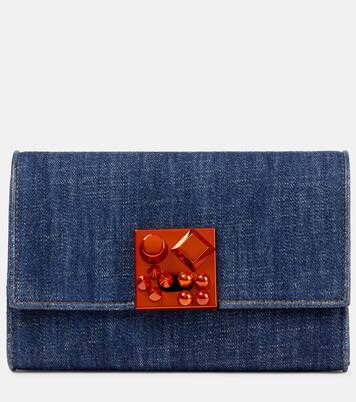 Clutch Carasky in denim e pelle | Christian Louboutin