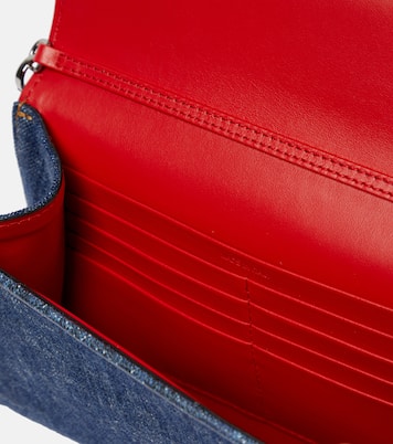 Clutch Carasky in denim e pelle | Christian Louboutin