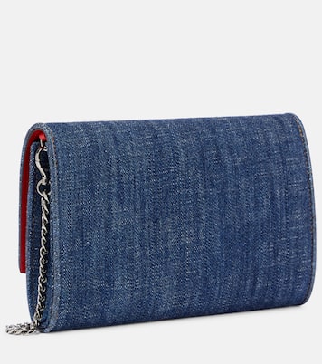 Clutch Carasky in denim e pelle | Christian Louboutin