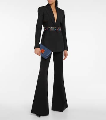 Clutch Carasky in denim e pelle | Christian Louboutin