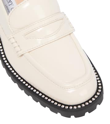 Deanna embellished leather loafers | Jimmy Choo