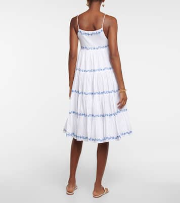 Besticktes Midikleid Katrina aus Popeline | Caroline Constas