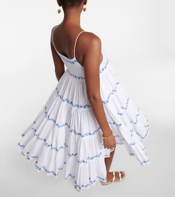 Besticktes Midikleid Katrina aus Popeline | Caroline Constas