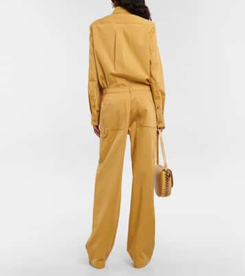 Pantalon droit à taille haute en coton | Stella McCartney
