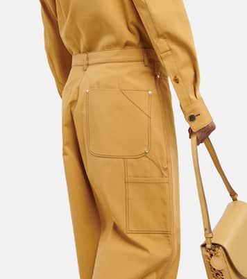 Pantalon droit à taille haute en coton | Stella McCartney