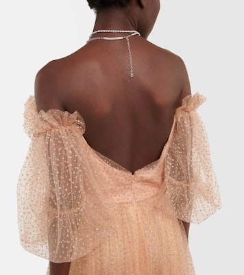 Embellished tulle off-shoulder gown | Monique Lhuillier