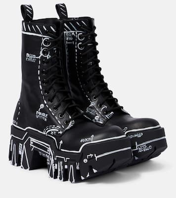 Botines con cordones Bulldozer de piel | Balenciaga