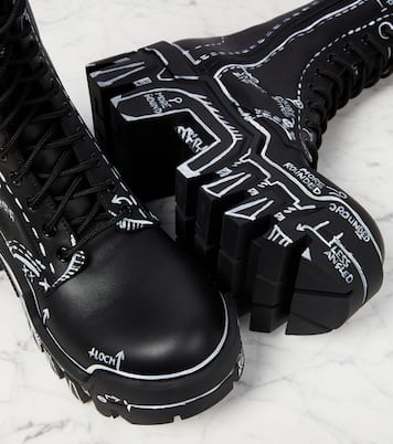 Botines con cordones Bulldozer de piel | Balenciaga