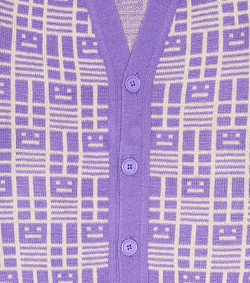 Face wool cardigan | Acne Studios Kids