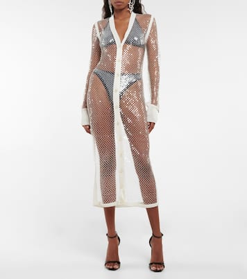 Sequined net midi dress | Jean Paul Gaultier