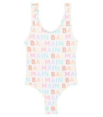 Logo printed swimsuit | Balmain Kids