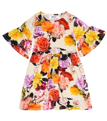 Robe Chasity en velours de coton mélangé à fleurs | Molo