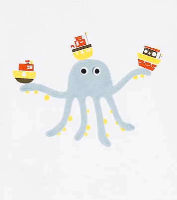 T-shirt in cotone con stampa | Il Gufo