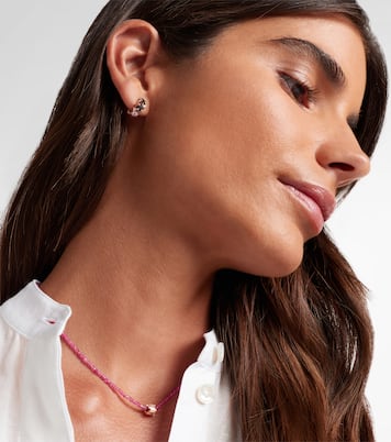 Pendientes en oro rosa de 14 ct con gemas y diamantes | Suzanne Kalan