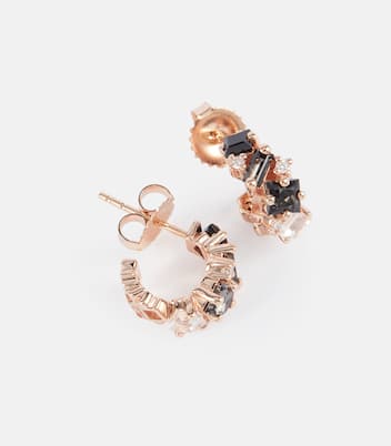 Ohrringe aus 14kt Roségold mit Edelsteinen | Suzanne Kalan