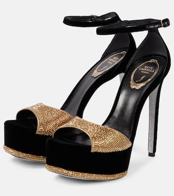 Pumps con plateau in velluto | Rene Caovilla