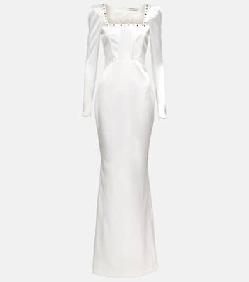Square-neck silk-blend gown | Alessandra Rich