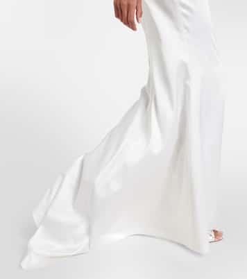 Square-neck silk-blend gown | Alessandra Rich