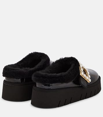 Mules Viv Winter in vernice con platform | Roger Vivier
