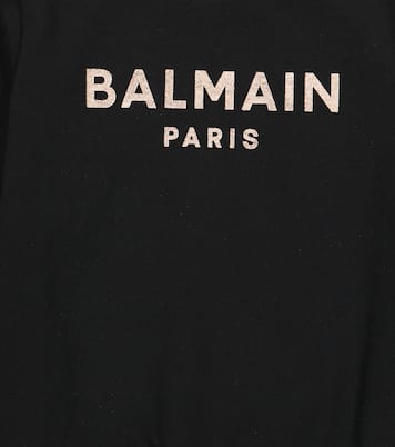 Felpa in jersey di cotone con logo | Balmain Kids